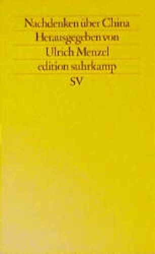 Nachdenken über China - Menzel (Hrsg.), Ulrich