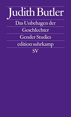 9783518117224: Das Unbehagen der Geschlechter: (Gender Studies. Vom Unterschied der Geschlechter): 1722