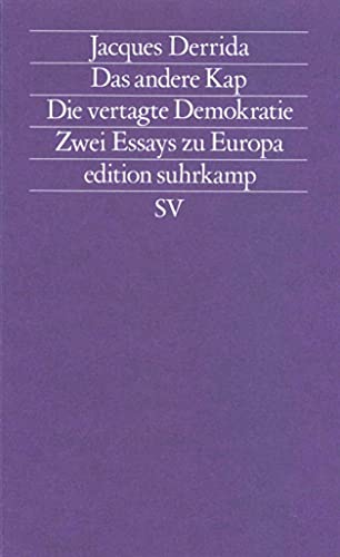 Beispielbild für Das andere Kap. Die vertagte Demokratie: Zwei Essays zu Europa (edition suhrkamp) zum Verkauf von medimops