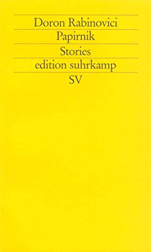 Papirnik: Stories (edition suhrkamp) - Rabinovici, Doron