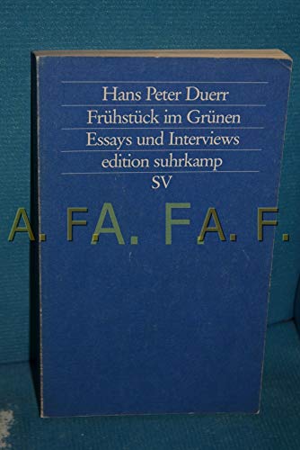 Stock image for Frhstck im Grnen: Essays und Interviews (edition suhrkamp) for sale by medimops