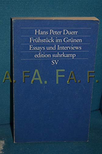 9783518119594: Frhstck im Grnen. Essays und Interviews.