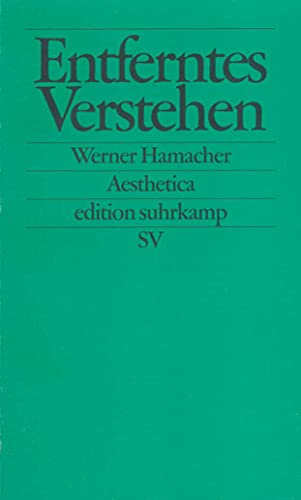 Stock image for Entferntes Verstehen. Studien zu Philosophie und Literatur von Kant bis Celan. for sale by BuchZeichen-Versandhandel