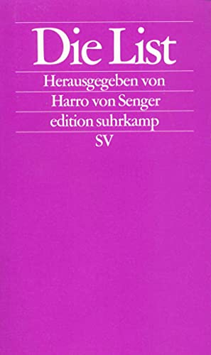 Beispielbild fr Die List (edition suhrkamp) zum Verkauf von medimops