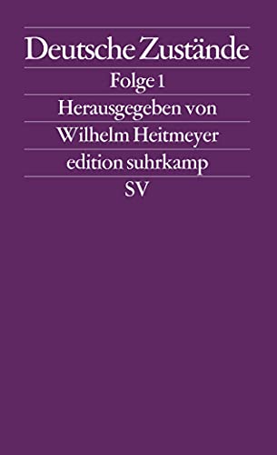 Beispielbild fr Deutsche Zustnde: Folge 1 (edition suhrkamp) zum Verkauf von medimops