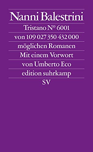 Beispielbild fr Tristano: Multipler Roman in Einzelausgaben (edition suhrkamp) zum Verkauf von medimops