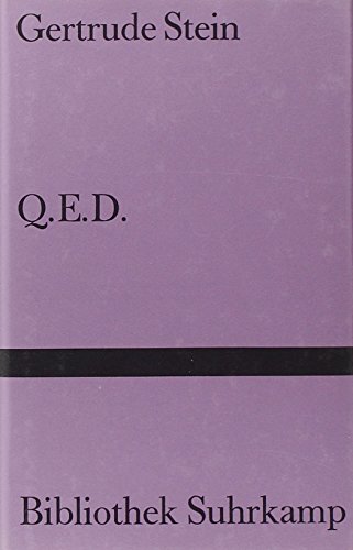 Beispielbild fr Q. E. D: Roman (Bibliothek Suhrkamp) zum Verkauf von medimops
