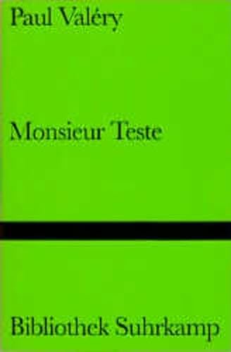 9783518221914: Monsieur Teste. [Hardcover] by Valery, Paul