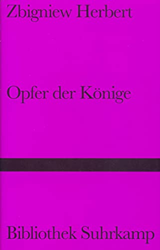 9783518223116: Opfer der Knige: Zwei Essays