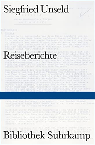 9783518224519: Reiseberichte