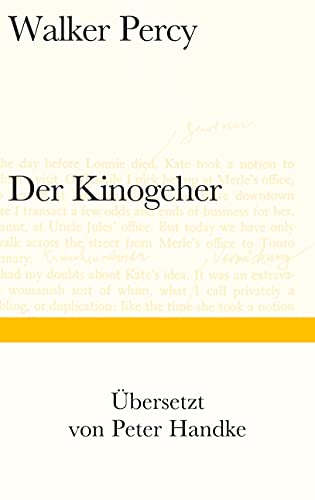 Der Kinogeher (Bibliothek Suhrkamp) (ISBN 3929010461)