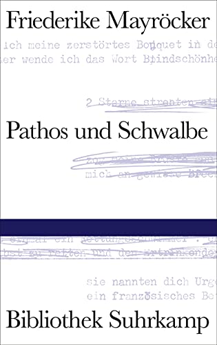 Beispielbild fr Pathos und Schwalbe (Bibliothek Suhrkamp) zum Verkauf von medimops