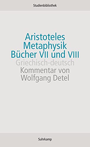 Imagen de archivo de Aristoteles: Metaphysik Bcher VII und VIII a la venta por Blackwell's