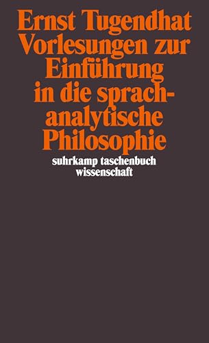 Stock image for Suhrkamp Taschenbcher Wissenschaft, Nr.45, Vorlesungen zur Einfhrung in die sprachanalytische Philosophie for sale by GF Books, Inc.