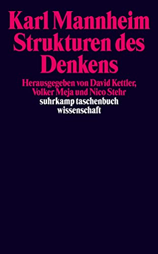 Strukturen des Denkens. (9783518278987) by Mannheim, Karl