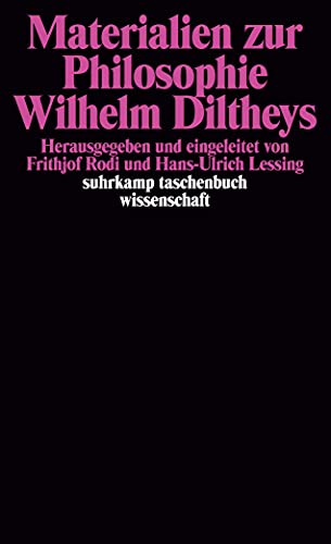 Beispielbild fr Materialien zur Philosophie Wilhelm Diltheys zum Verkauf von medimops