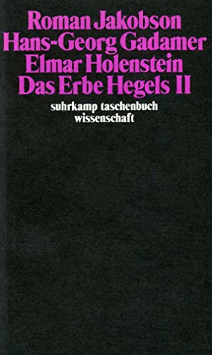 Imagen de archivo de Das Erbe Hegels II (suhrkamp taschenbuch wissenschaft) a la venta por medimops