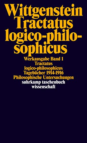 9783518281017: Tractatus logico-philosophicus. Tagebücher 1914 - 1916. Philosophische Untersuchungen: Werkausgabe in 8 Bänden, Band 1: 501
