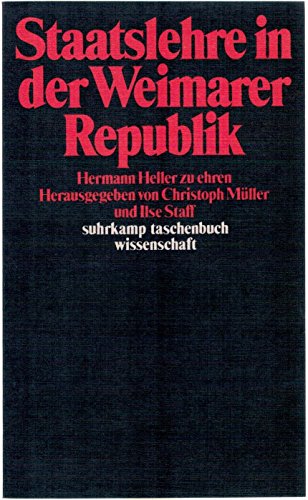 Stock image for Staatslehre in der Weimarer Republik. for sale by medimops