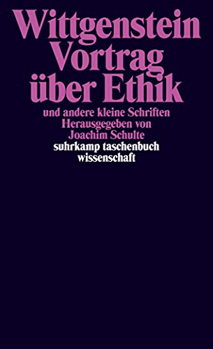 9783518283707: Vortrag über Ethik und andere kleine Schriften (Suhrkamp Taschenbuch Wissenschaft) (German Edition)