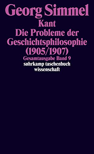 9783518284094: Die Probleme der Geschichtsphilosophie (1905/1907): Gesamtausgabe in 24 Bnden, Band 9