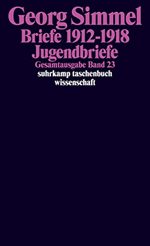 Gesamtausgabe Band 23 - Briefe 1912 - 1918 - Jugendbriefe (9783518284230) by Unknown