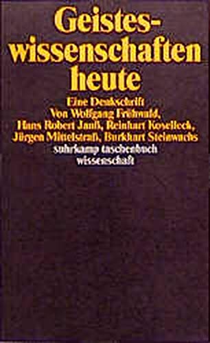 Beispielbild fr Geisteswissenschaften heute. Eine Denkschrift zum Verkauf von HJP VERSANDBUCHHANDLUNG