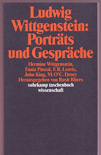 Beispielbild fr Ludwig Wittgenstein, Portrts und Gesprche zum Verkauf von medimops