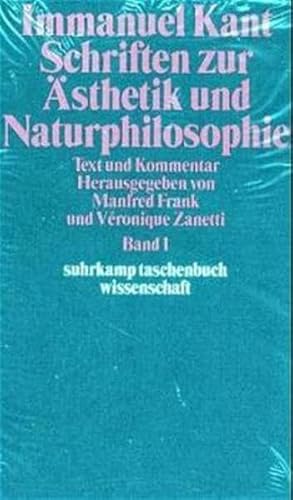 9783518291177: Schriften zur sthetik und Naturphilosophie: Text und Kommentar