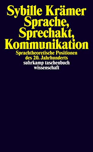 Sprache- Sprechakt- Kommunikation (9783518291214) by Sybille KrÃ¤mer