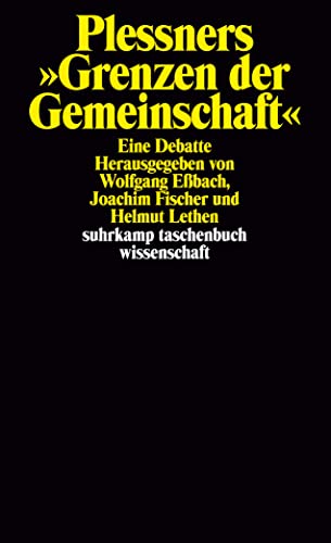 Beispielbild fr Plessners Grenzen der Gemeinschaft zum Verkauf von Blackwell's