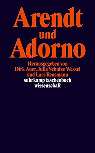 Arendt und Adorno. (9783518292358) by Benhabib, Seyla; Weigel, Sigrid; Jay, M.; Brumlik, Micha