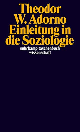 Einleitung in Die Soziologie (9783518292730) by Adorno, Theodor W.