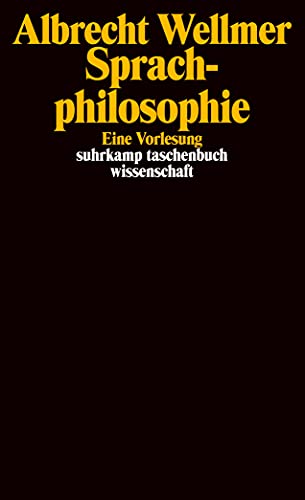 9783518292921: Sprachphilosophie: Eine Vorlesung: 1692