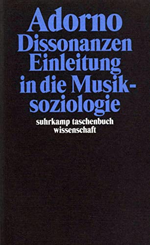 9783518293140: Dissonanzen. Einleitung in die Musiksoziologie: Gesammelte Schriften in 20 Bnden, Band 14: 1714