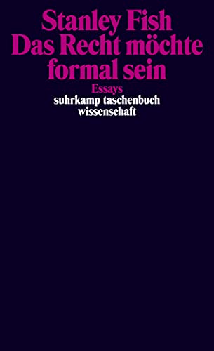 9783518296080: Das Recht mchte formal sein: Essays