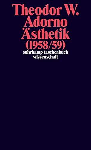 Beispielbild fr Nachgelassene Schriften. Abteilung IV: Vorlesungen: Band 3: sthetik (1958/59) (suhrkamp taschenbuch wissenschaft) zum Verkauf von medimops