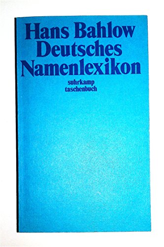 Deutsches Namenlexikon (German Edition) - Hans Bahlow