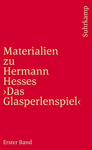 Beispielbild fr Suhrkamp Taschenbcher, Nr.80, Materialien zu Hermann Hesse 'Das Glasperlenspiel': BD 1 zum Verkauf von medimops