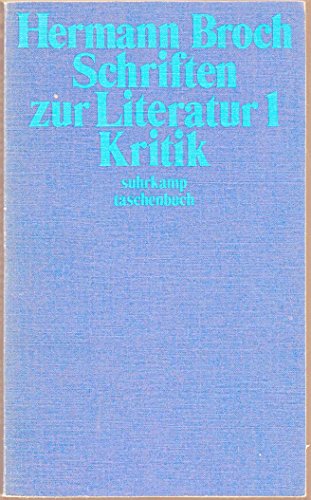 Beispielbild fr Schriften zur Literatur I / Kritik. ( Kommentierte Werkausgabe, 9/1). zum Verkauf von medimops