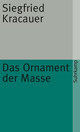 Beispielbild fr Das Ornament der Masse: Essays (suhrkamp taschenbuch) zum Verkauf von medimops