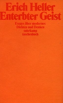 Enterbter Geist. Essays über modernes Dichten und Denken. - Unknown Author