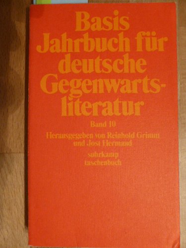 Stock image for Basis X. 1980. Jahrbuch fr deutsche Gegenwartsliteratur. for sale by Versandantiquariat Felix Mcke