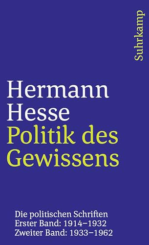 9783518371565: Hesse, H: Politik d. Gewissens/ 2 Bd.