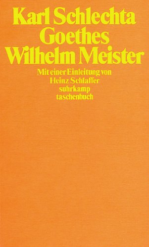 Imagen de archivo de Goethes Wilhelm Meister a la venta por medimops