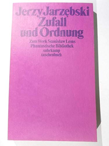 9783518377901: Zufall und Ordnung. Zum Werk Stanislaw Lems