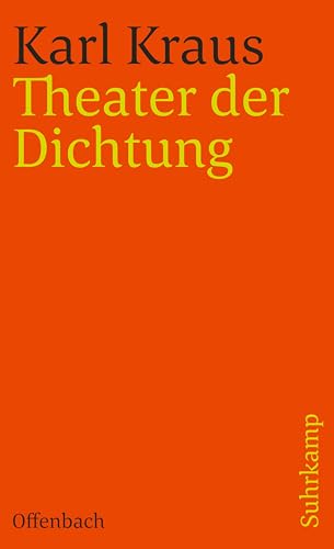9783518378236: Theater der Dichtung. Jacques Offenbach: Band 13 (Zweite Abteilung I. Band): Theater der Dichtung. Jacques Offenbach