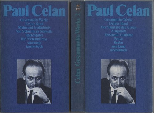 Beispielbild fr Paul Celan: Gesammelte Werke, Band 1: Gedichte 1 / Band 2: Gedichte 2 / Band 3: Gedichte 3. Prosa, Reden zum Verkauf von medimops