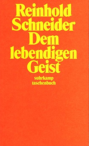Stock image for Dem lebendigen Geist. ( Gesammelte Werke, 9). for sale by Zubal-Books, Since 1961