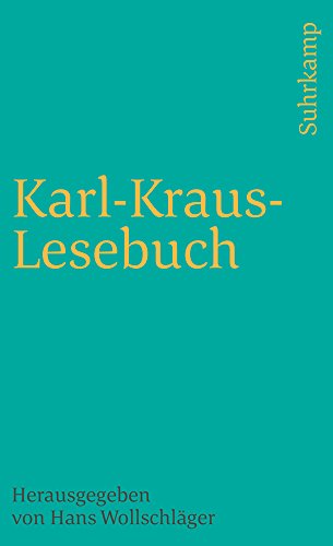 Beispielbild fr Karl-Kraus-Lesebuch (suhrkamp taschenbuch) [Taschenbuch] von Kraus, Karl zum Verkauf von Nietzsche-Buchhandlung OHG